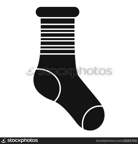 Cold sock icon simple vector. Wool sock. Cotton fashion item. Cold sock icon simple vector. Wool sock
