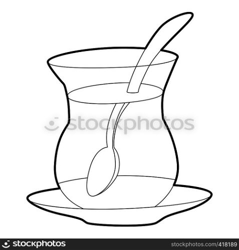 Cold tea icon. Outline illustration of cold tea vector icon for web. Cold tea icon, outline style