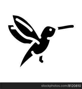 colibri little bird glyph icon vector. colibri little bird sign. isolated contour symbol black illustration. colibri little bird glyph icon vector illustration