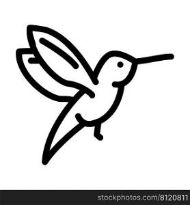 colibri little bird line icon vector. colibri little bird sign. isolated contour symbol black illustration. colibri little bird line icon vector illustration