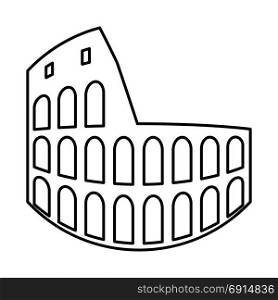 Coliseum black icon .