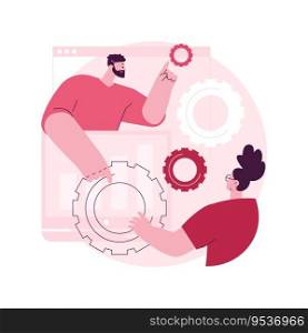 Collaboration abstract concept vector illustration. Business partnership, collaboration project, corporate website, menu tab, work together, available project, user experience abstract metaphor.. Collaboration abstract concept vector illustration.