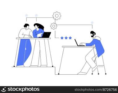 Collaboration abstract concept vector illustration. Working team collaboration, enterprise cooperation, colleagues mutual assistance, business meeting, effective communication abstract metaphor.. Collaboration abstract concept vector illustration.