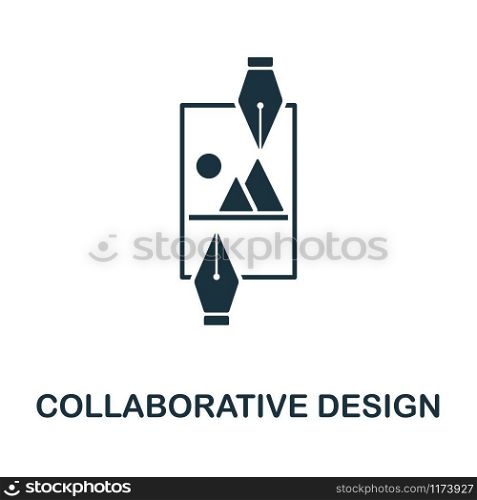 Collaborative Design icon. Simple element from design technology collection. Filled Collaborative Design icon for templates, infographics and more.. Collaborative Design icon. Simple element from design technology collection. Filled Collaborative Design icon for templates, infographics and more