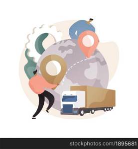 Collaborative logistics abstract concept vector illustration. Supply chain partners, freight cost optimization, collaborative storage, business decision, risk management abstract metaphor.. Collaborative logistics abstract concept vector illustration.