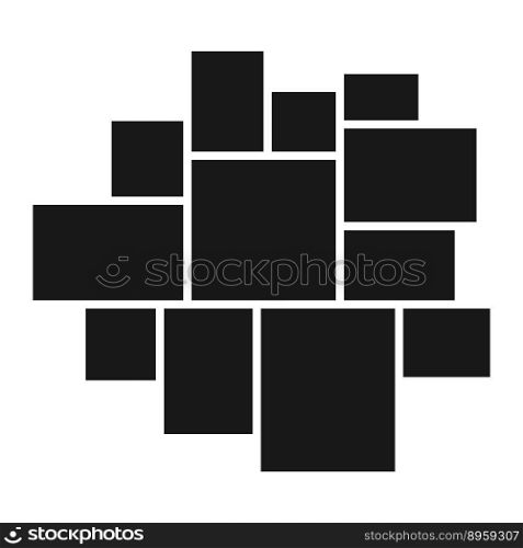 Collage frames for photo vector image