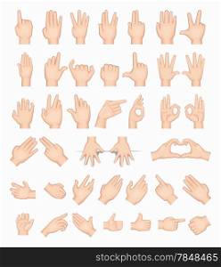 Collage of hands , eps10 vector format