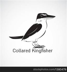 Collared kingfisher(Todiramphus chloris) isolated on white background. Birds. Animals. Easy editable layered vector illustration.