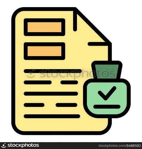 Collateral material icon outline vector. Bank loan. Marketing money color flat. Collateral material icon vector flat