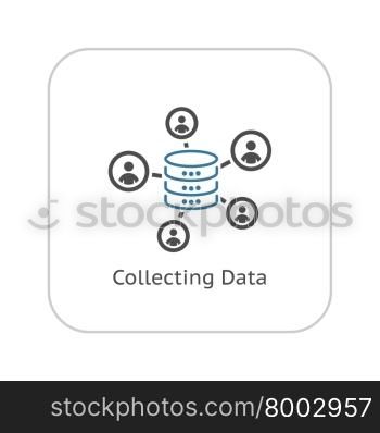 Collecting Data Icon. Flat Design.. Collecting Data Icon. Flat Design. Business Concept. Isolated Illustration.