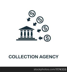 Collection Agency vector icon illustration. Creative sign from investment icons collection. Filled flat Collection Agency icon for computer and mobile. Symbol, logo vector graphics.. Collection Agency vector icon symbol. Creative sign from investment icons collection. Filled flat Collection Agency icon for computer and mobile