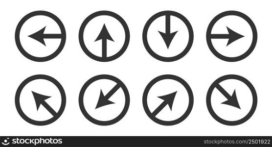 Collection arrows icon. Control navigation illustration symbol. Sign app button vector.