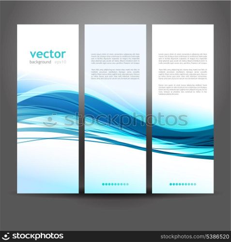 Collection banners modern wave design