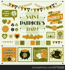 Collection design elements of Saint Patrick&#39;s Day.