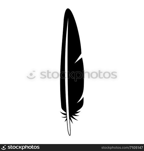 Collection feather icon. Simple illustration of collection feather vector icon for web design isolated on white background. Collection feather icon, simple style