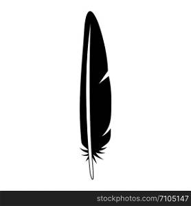 Collection feather icon. Simple illustration of collection feather vector icon for web design isolated on white background. Collection feather icon, simple style