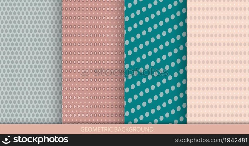 Collection geometric patterns in pastel colors. Abstract minimalistic geometric textures. Vector illustration.
