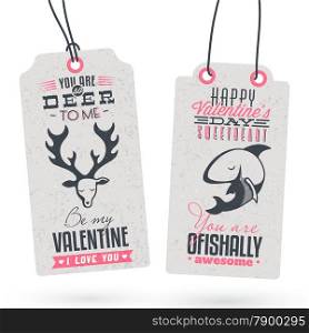 Collection of 2 Vintage Valentine&rsquo;s Day Related Gift Tags