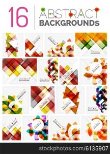 Collection of abstract backgrounds. Collection of vector abstract backgrounds