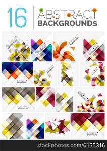 Collection of abstract backgrounds. Collection of vector abstract backgrounds