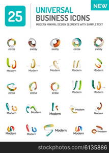 Collection of abstract company logo design concepts. Vector collection of abstract company logo design concepts