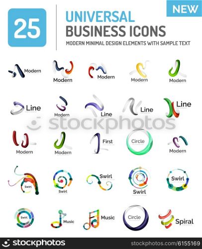 Collection of abstract company logo design concepts. Vector collection of abstract company logo design concepts