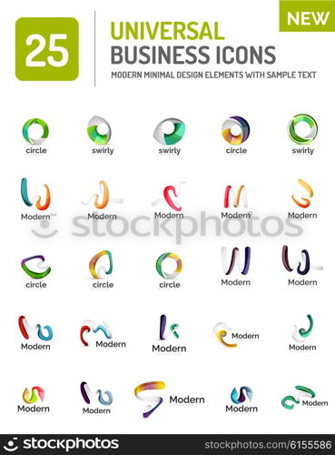 Collection of abstract company logo design concepts. Vector collection of abstract company logo design concepts