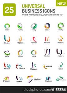 Collection of abstract company logo design concepts. Vector collection of abstract company logo design concepts