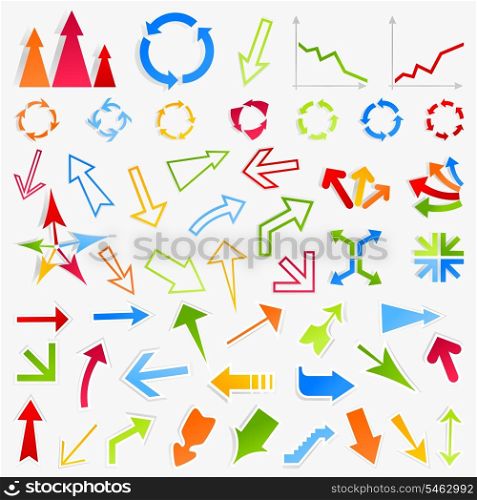Collection of arrows for web design. A vector illustration. Collection of arrows6