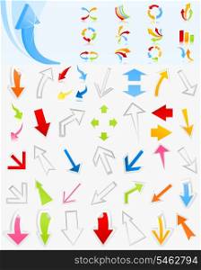 Collection of arrows4. Collection of arrows for web design. A vector illustration