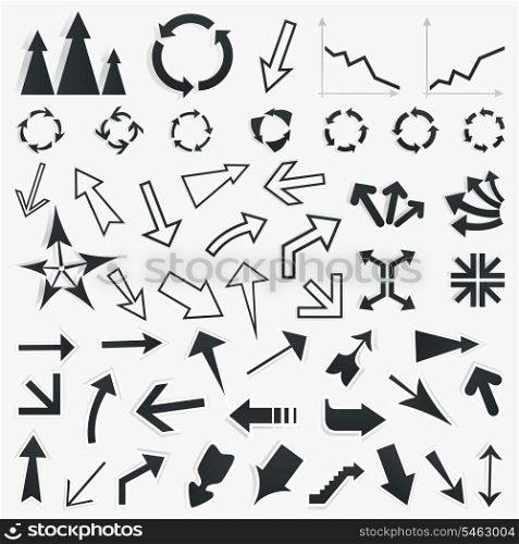 Collection of arrows5. Collection of arrows for web design. A vector illustration