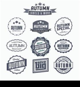 Collection of autumn sales related vintage labels