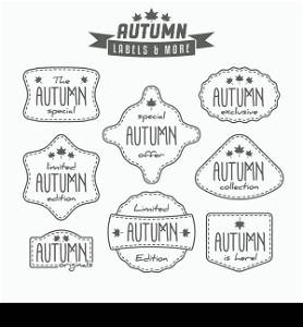 Collection of autumn sales related vintage labels