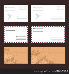 Collection of beautiful different closed envelopes
