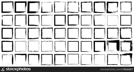 Collection of black square. Grunge style. Geometric figures. Abstract background. Vector illustration. Stock image. EPS 10.. Collection of black square. Grunge style. Geometric figures. Abstract background. Vector illustration. Stock image.