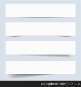 Collection of blank paper frames with different shadow effect and empty copy space, backdrop and background for your advertising, photograph and picture EPS 10 vector illustration.