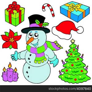 Collection of Christmas images - vector illustration.