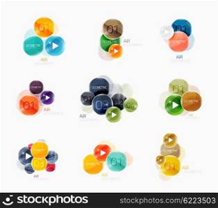 Collection of circle web boxes. Collection of circle web boxes. Vector illustration