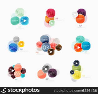 Collection of circle web boxes. Collection of circle web boxes. Vector illustration