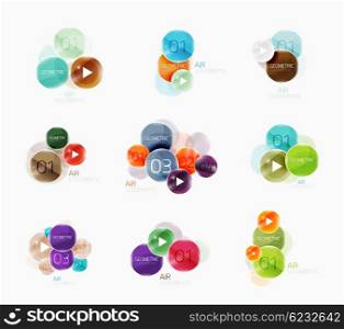 Collection of circle web boxes. Collection of circle web boxes. Vector illustration