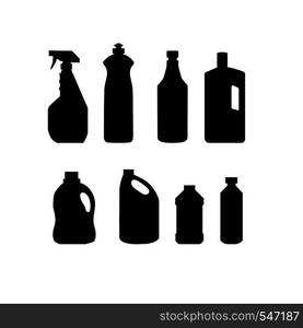 Collection of cleaning product household vector logo set