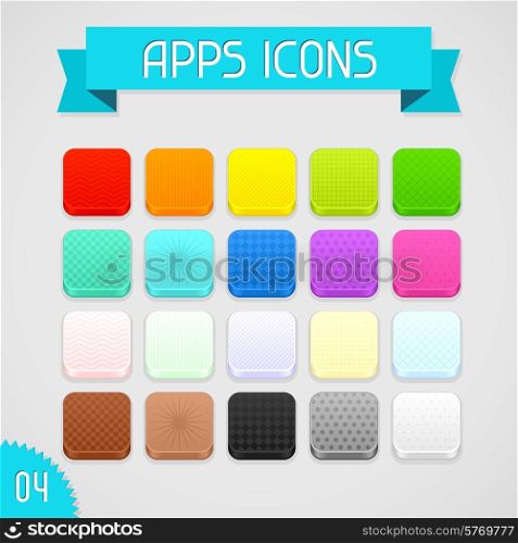 Collection of color apps icons. Set 4.
