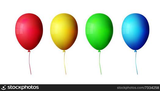 Collection of color balloons