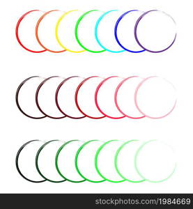 Collection of colorful circles. Watercolor shapes. Decor art design. Abstract concept. Vector illustration. Stock image. EPS 10.. Collection of colorful circles. Watercolor shapes. Decor art design. Abstract concept. Vector illustration. Stock image.
