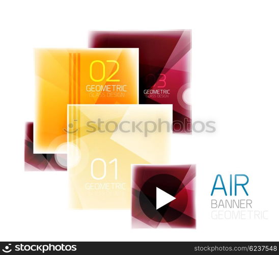 Collection of colorful square web boxes. Collection of colorful square web boxes. Vector illustration