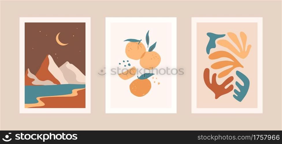 Collection of contemporary art prints. Modern vector design for wall art, posters, cards, t-shirts, packaging and more. Collection of contemporary art prints. Modern vector design for wall art, posters, cards, t-shirts nd more