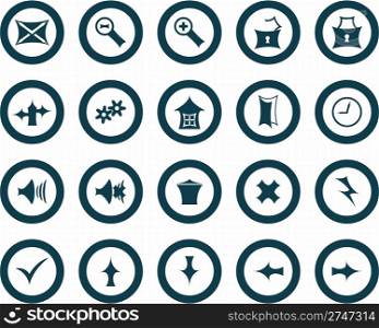 Collection of different gothic icons for using in web design