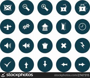 Collection of different gothic icons for using in web design