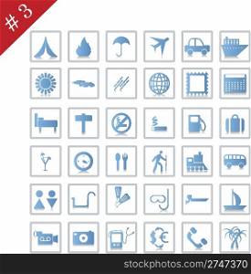 Collection of different icons for using in web design. Set #3.