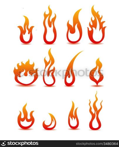 Collection of fire icons